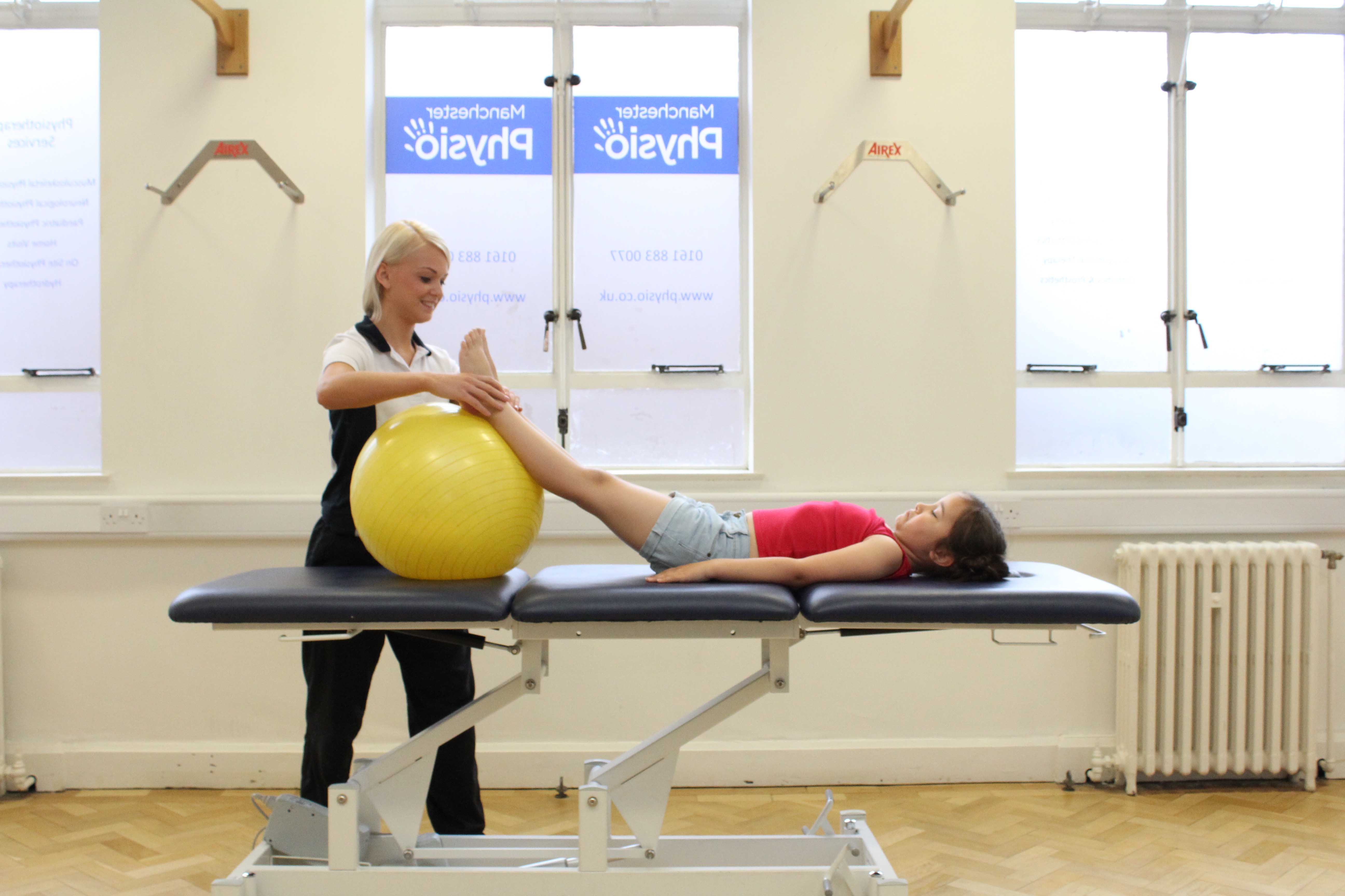 Massage and mobilisation of the knees to relieve pain and stiffness