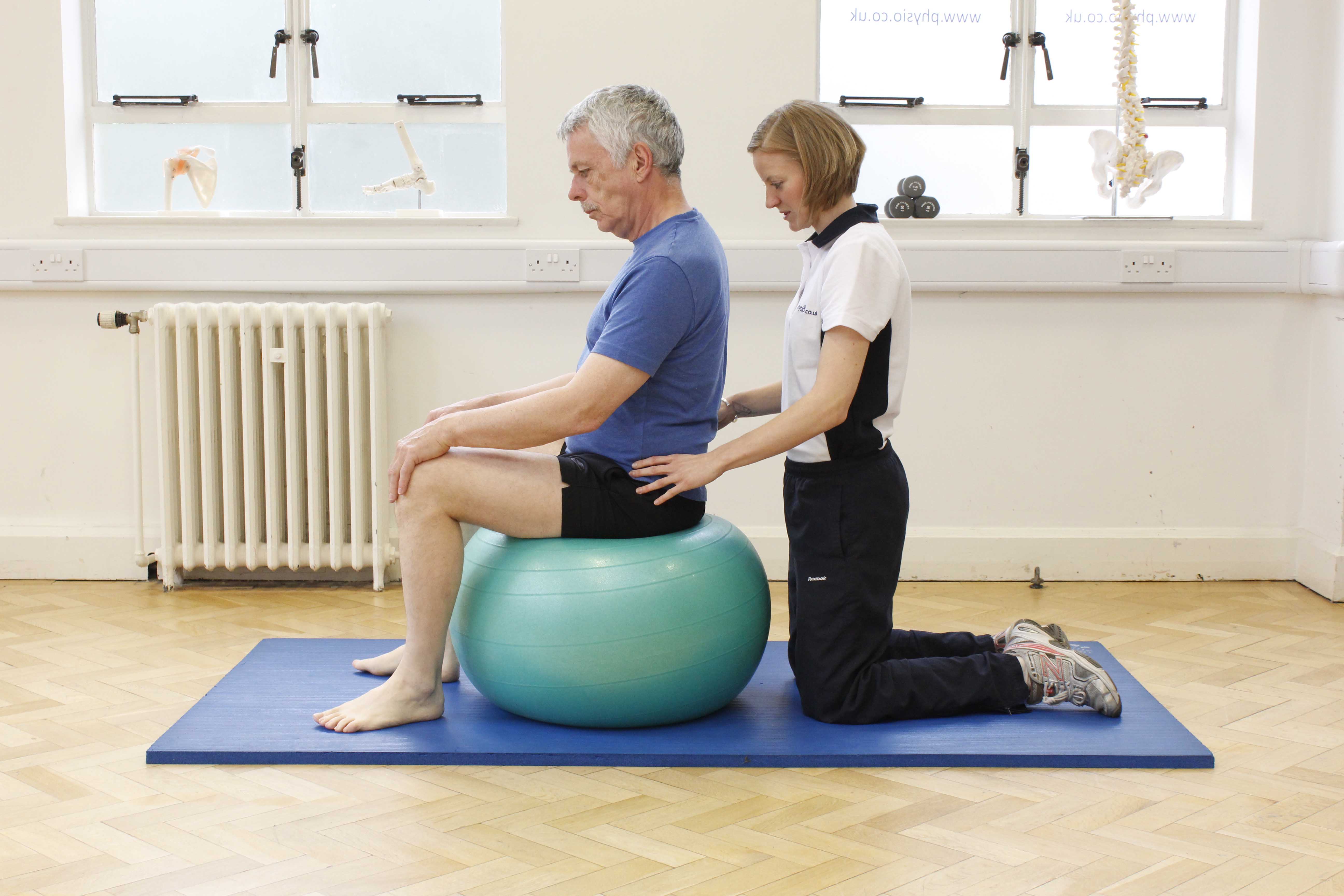 Core stability and proprioception exercises assisted by specialist physiotherapist