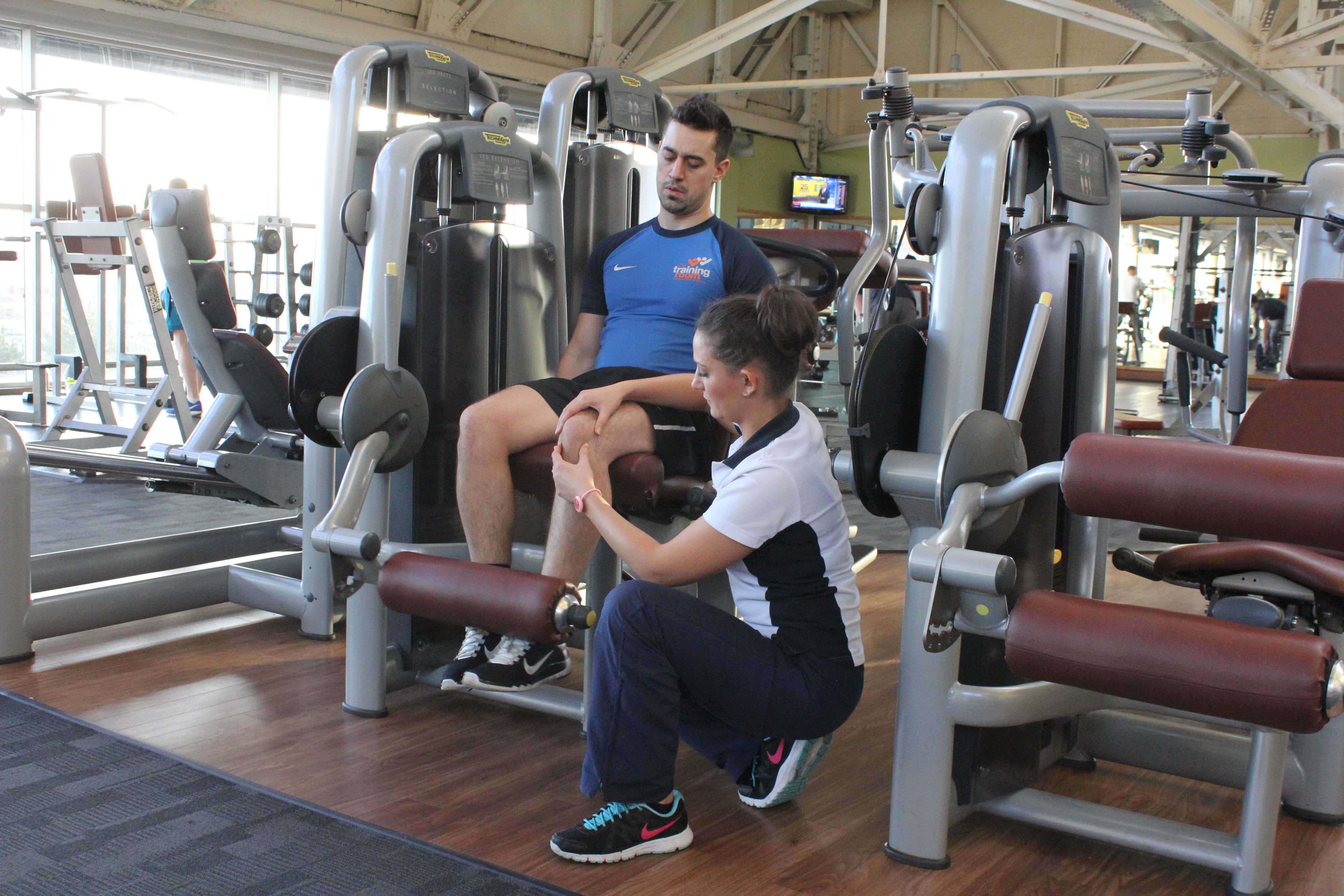 Progressive knee strengthening exercises performed under supervision of experienced MSK physiotherapist