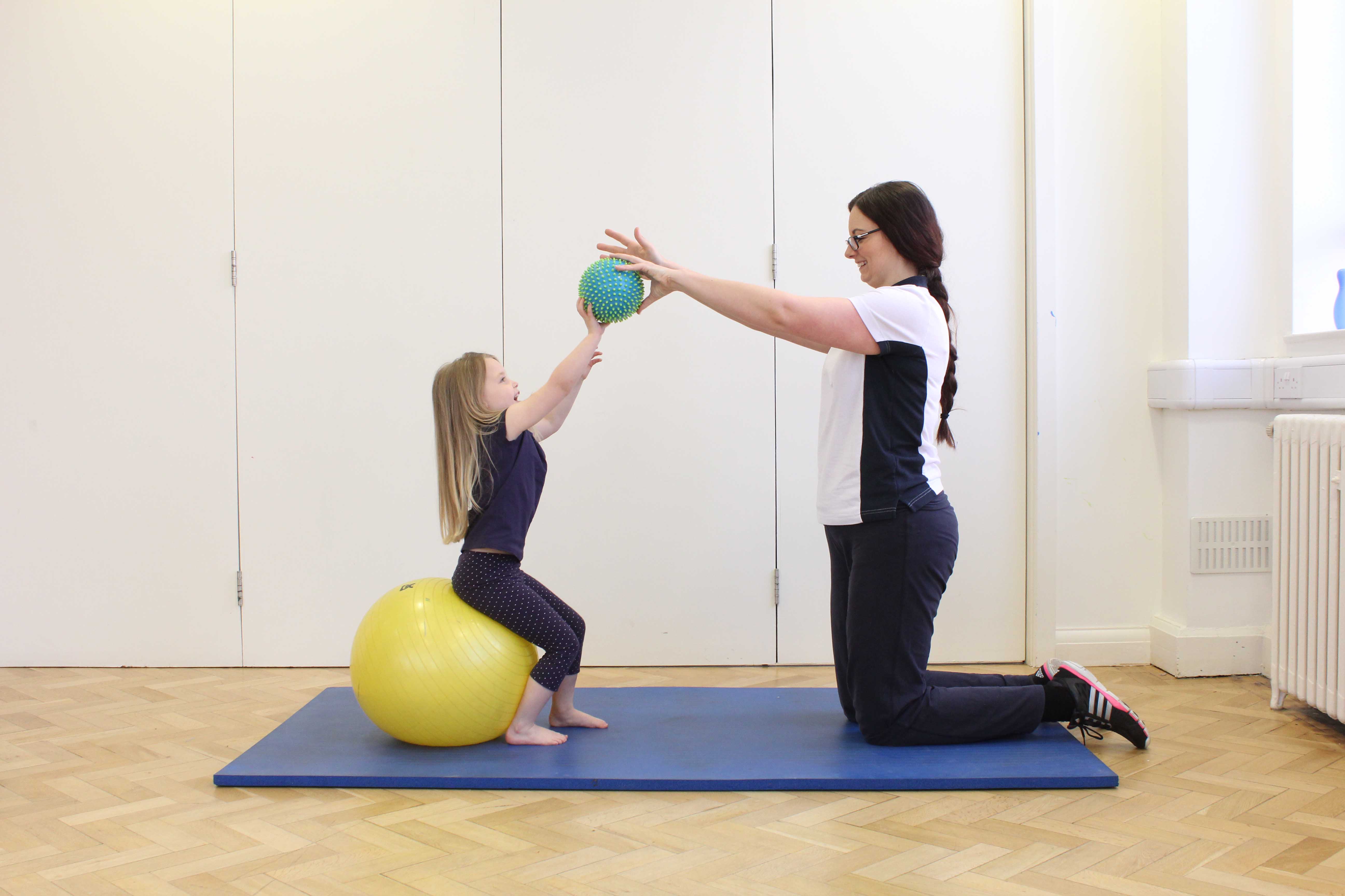 Core stability, balance and co-ordination exercises conducted by a neurological physiotherapist