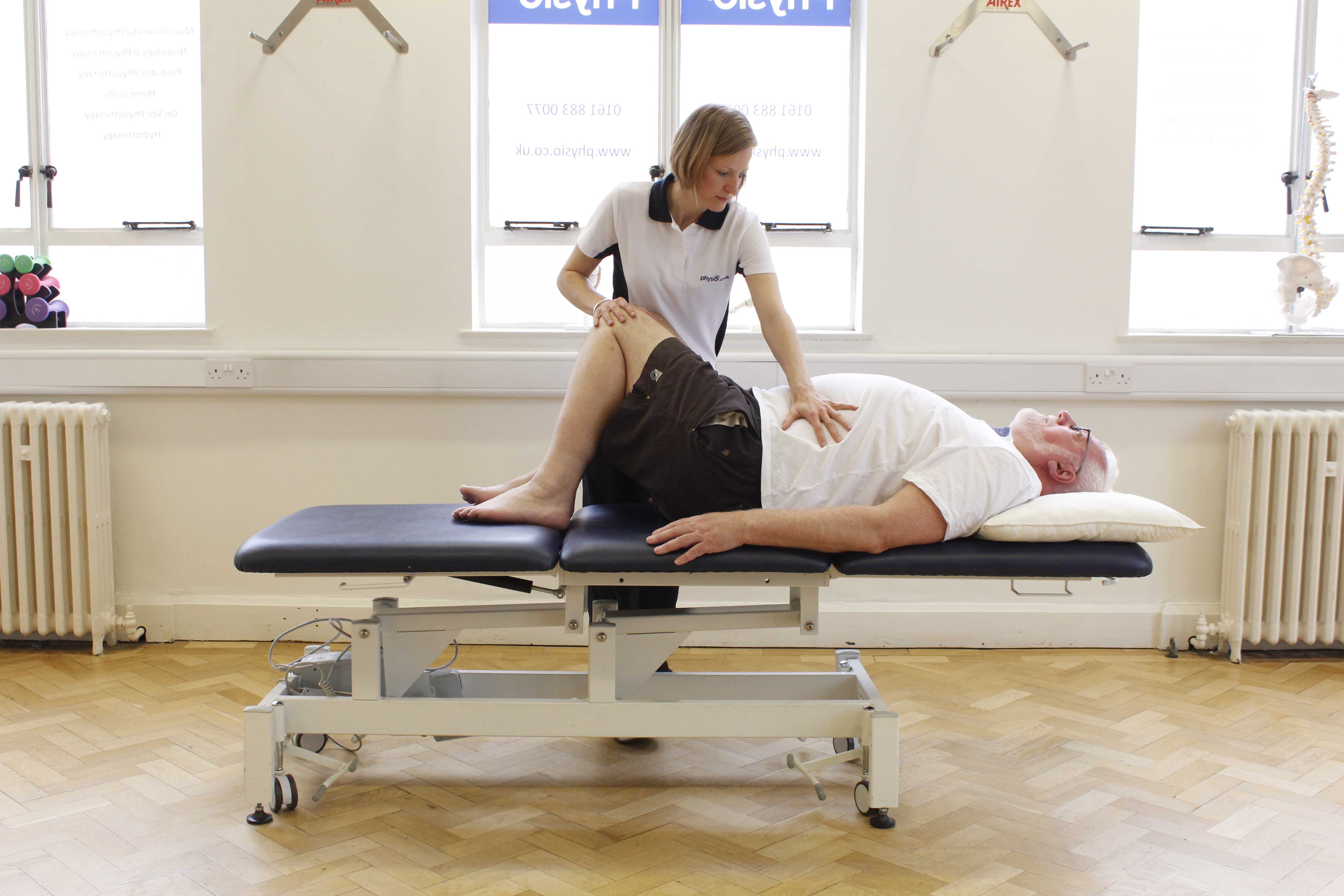 Active cycle of breathing exercises  and postural drainage exercises supervised by a specialist physiotherapist