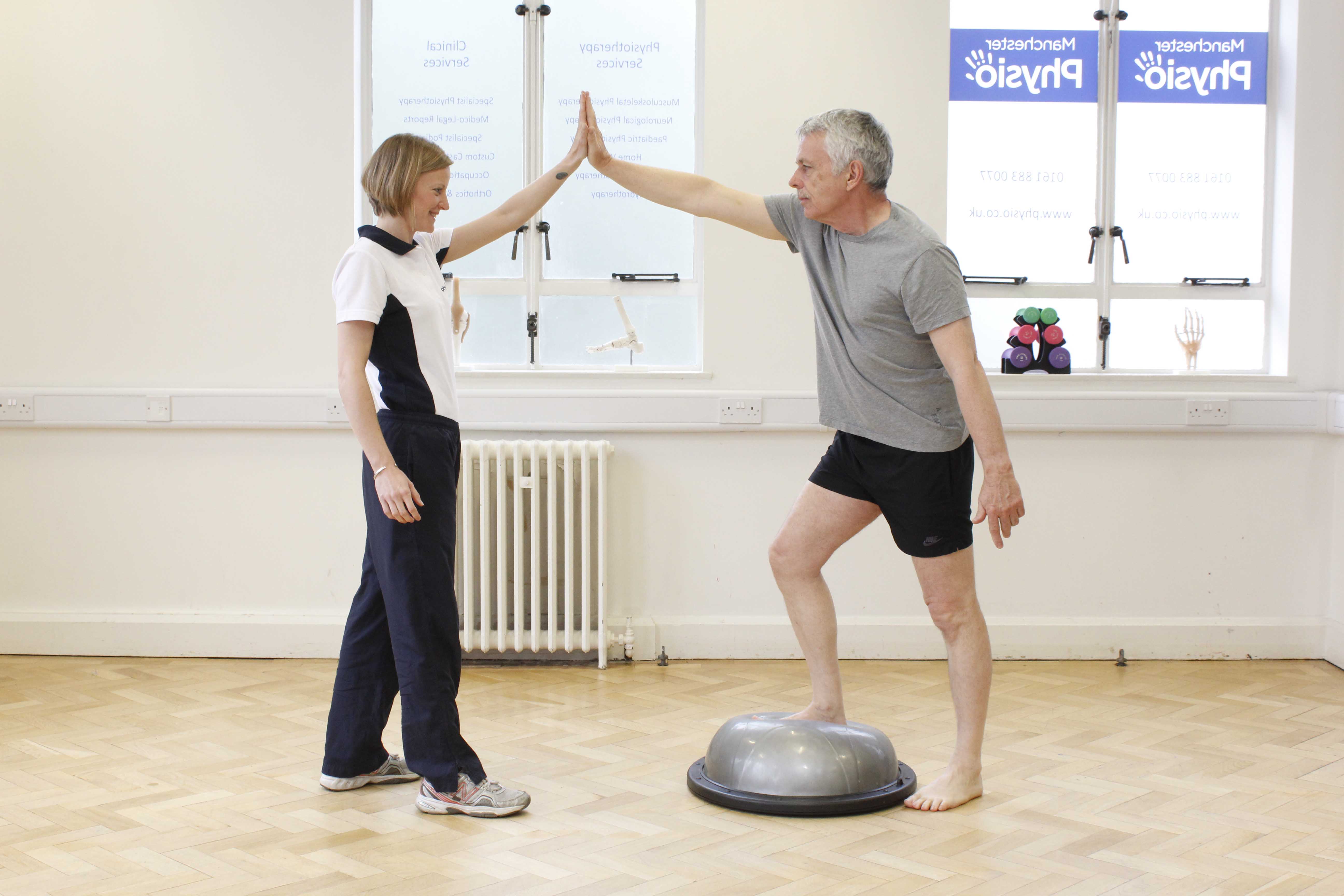 Physiotherapist led stability training to reduce risk of falls