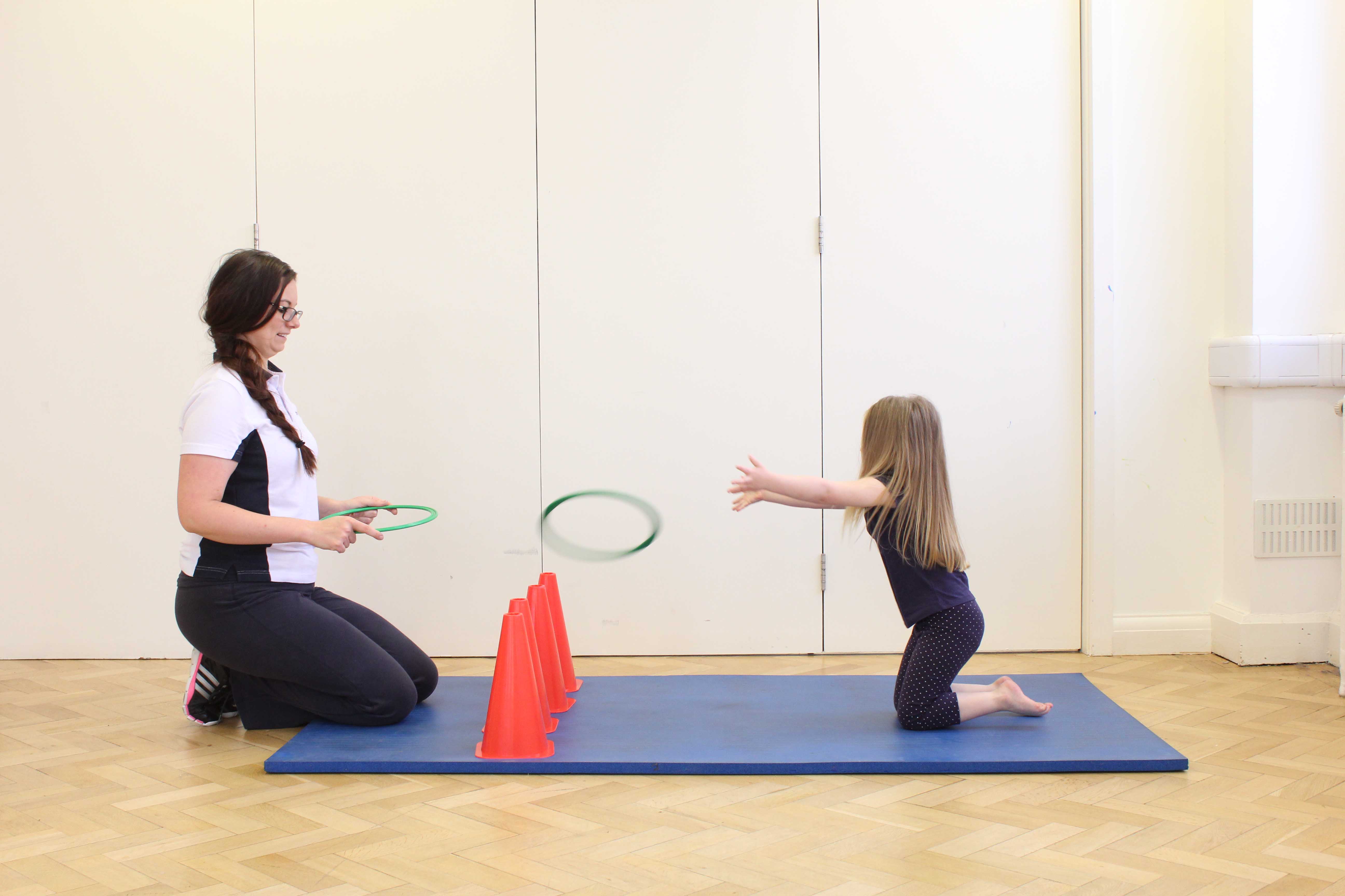 stability and toning exercises supervised by a paediatric physiotherapist