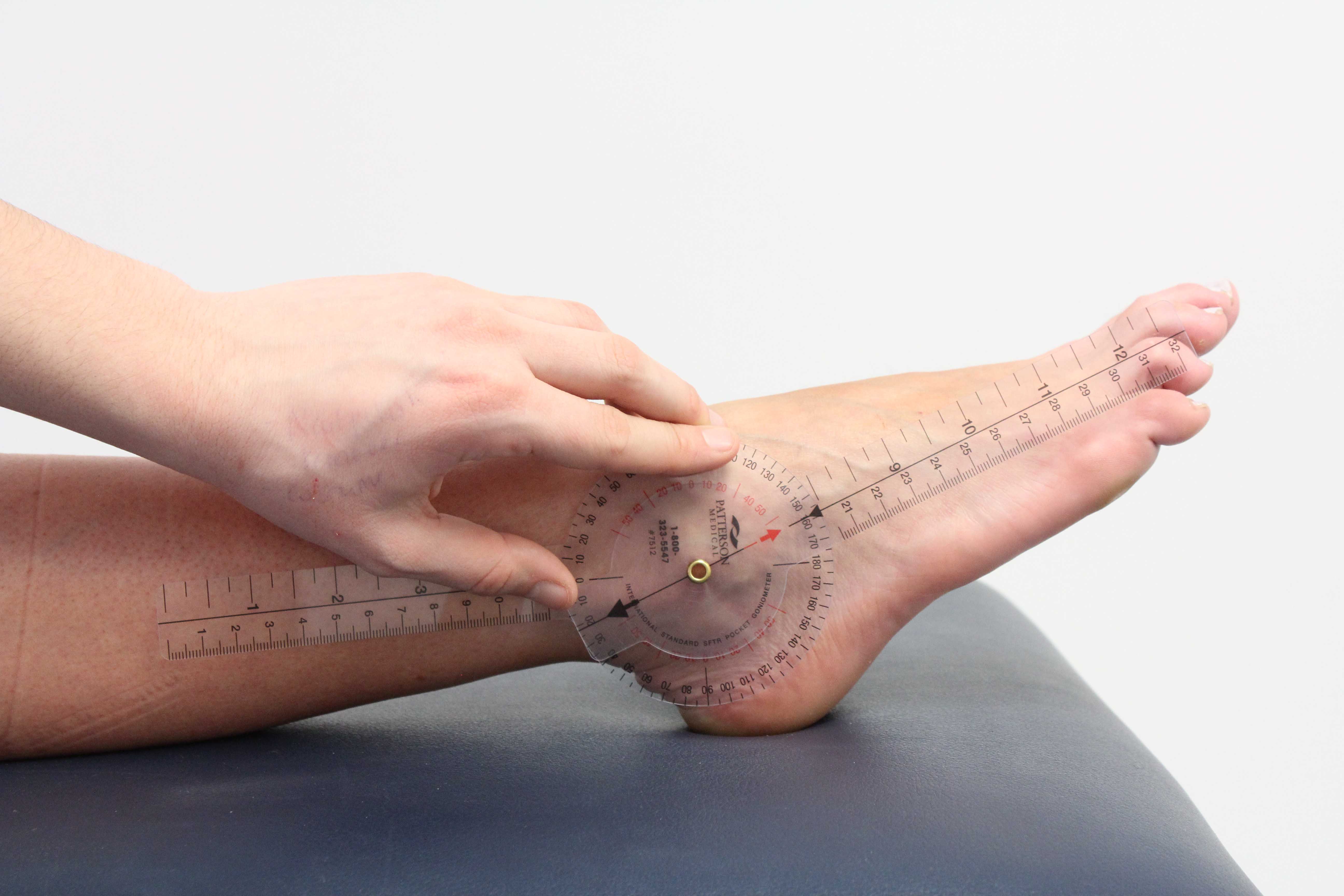 Assessment of the foot and ankle using a goniometer