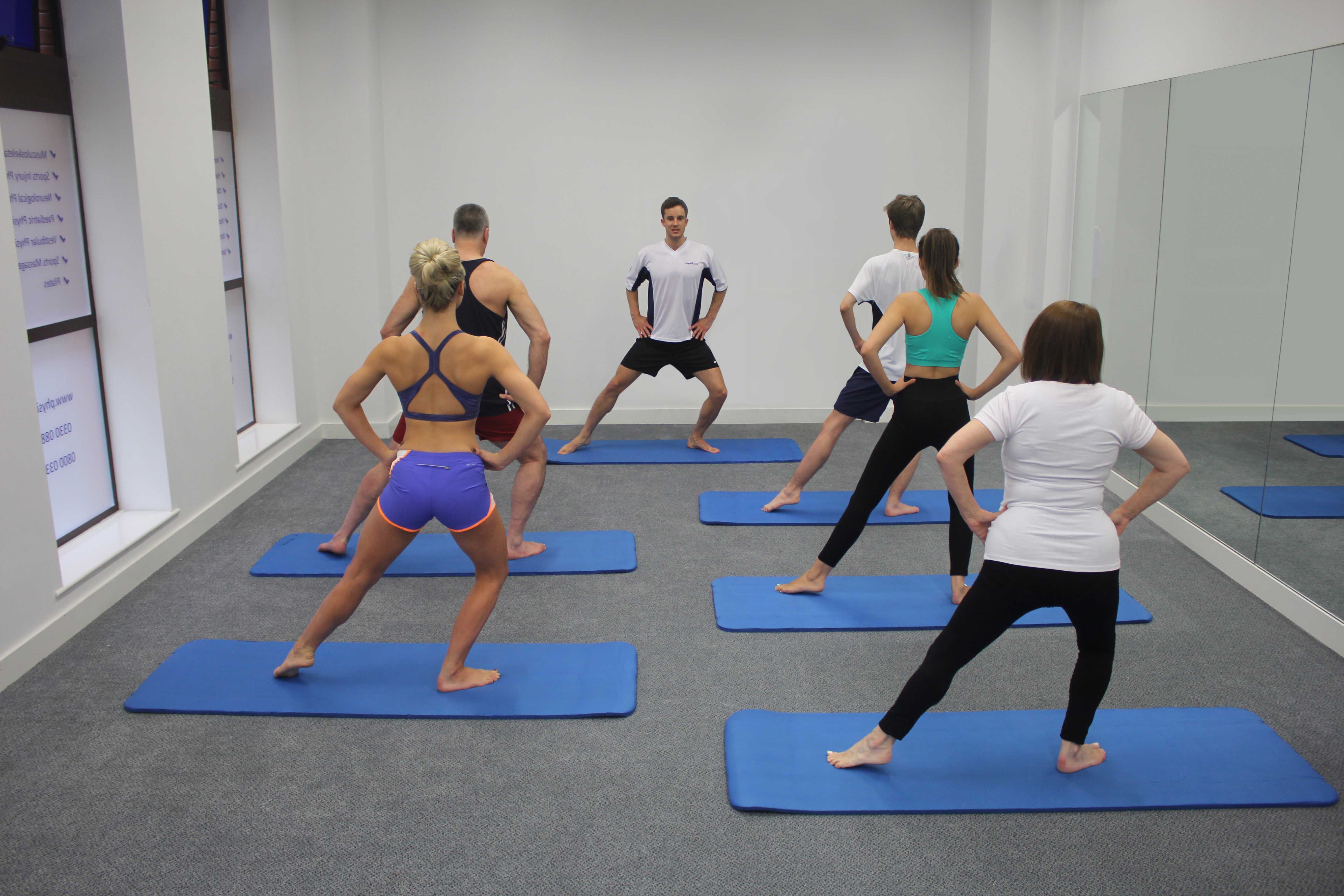 Pilates class led by specialist physiotherapist