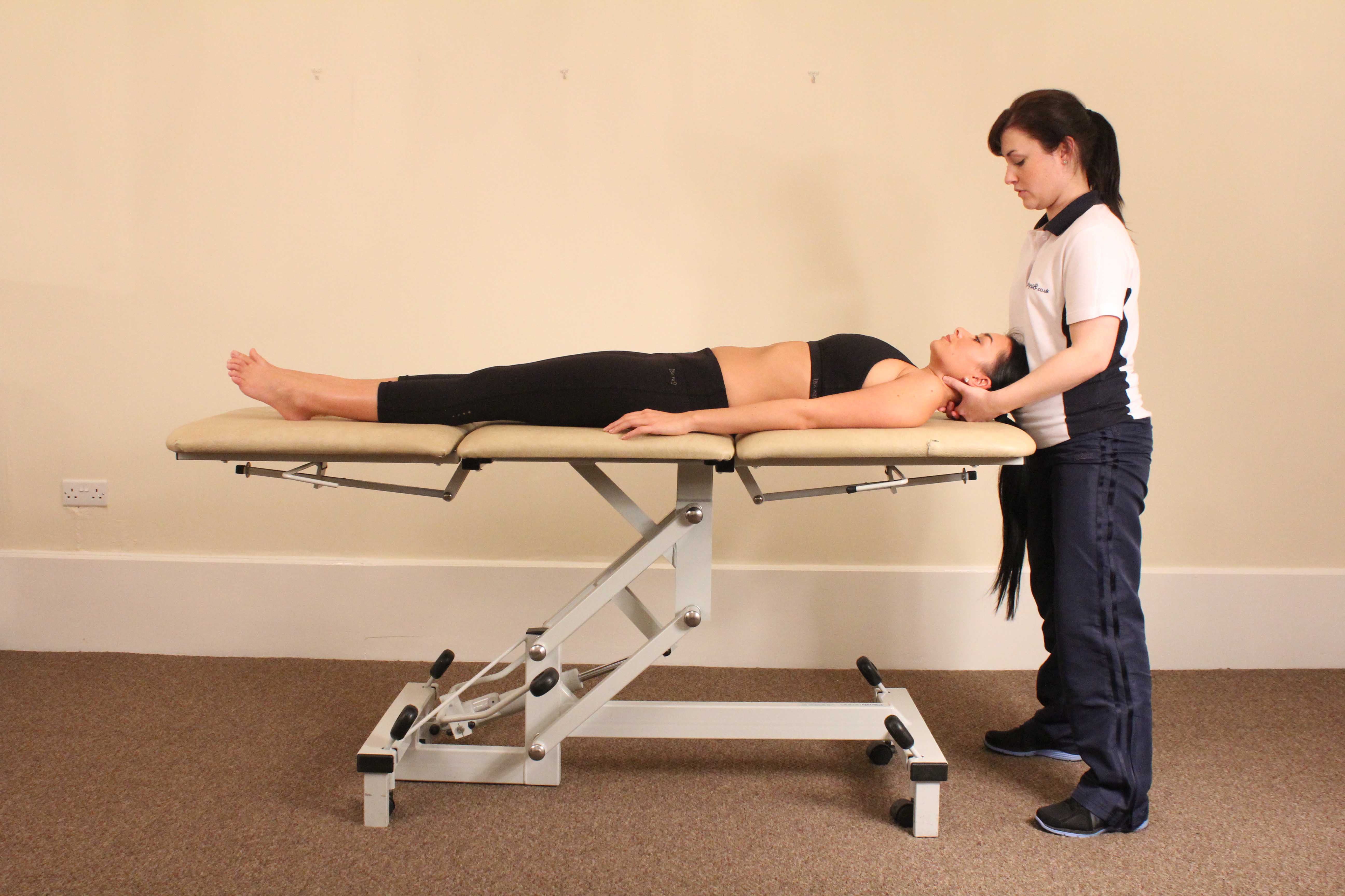 Mobilisations of the vertebrea in the cervical spine to reduce pain and stiffness
