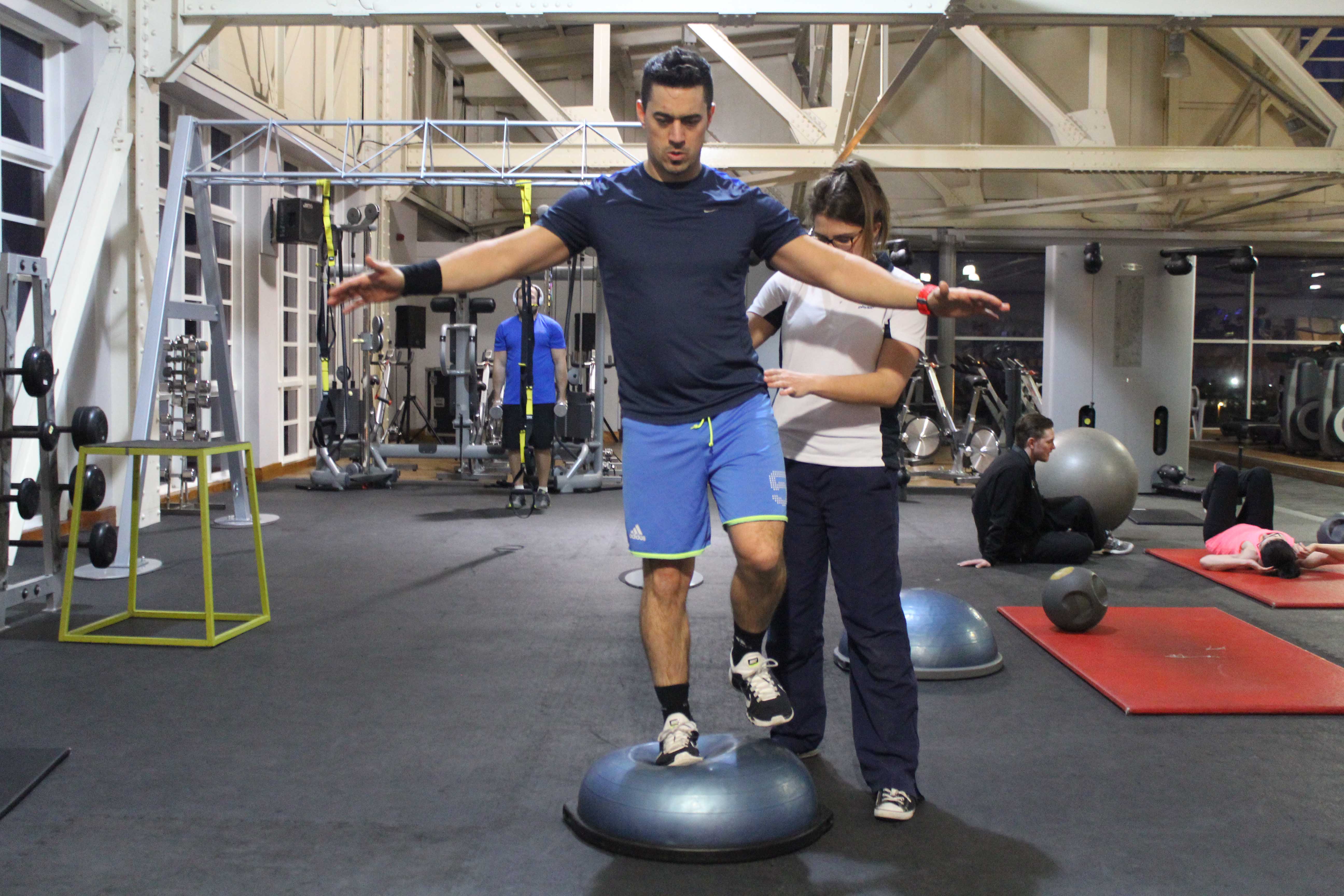 Knee stability exercises supervised by specialist MSK physiotherapist
