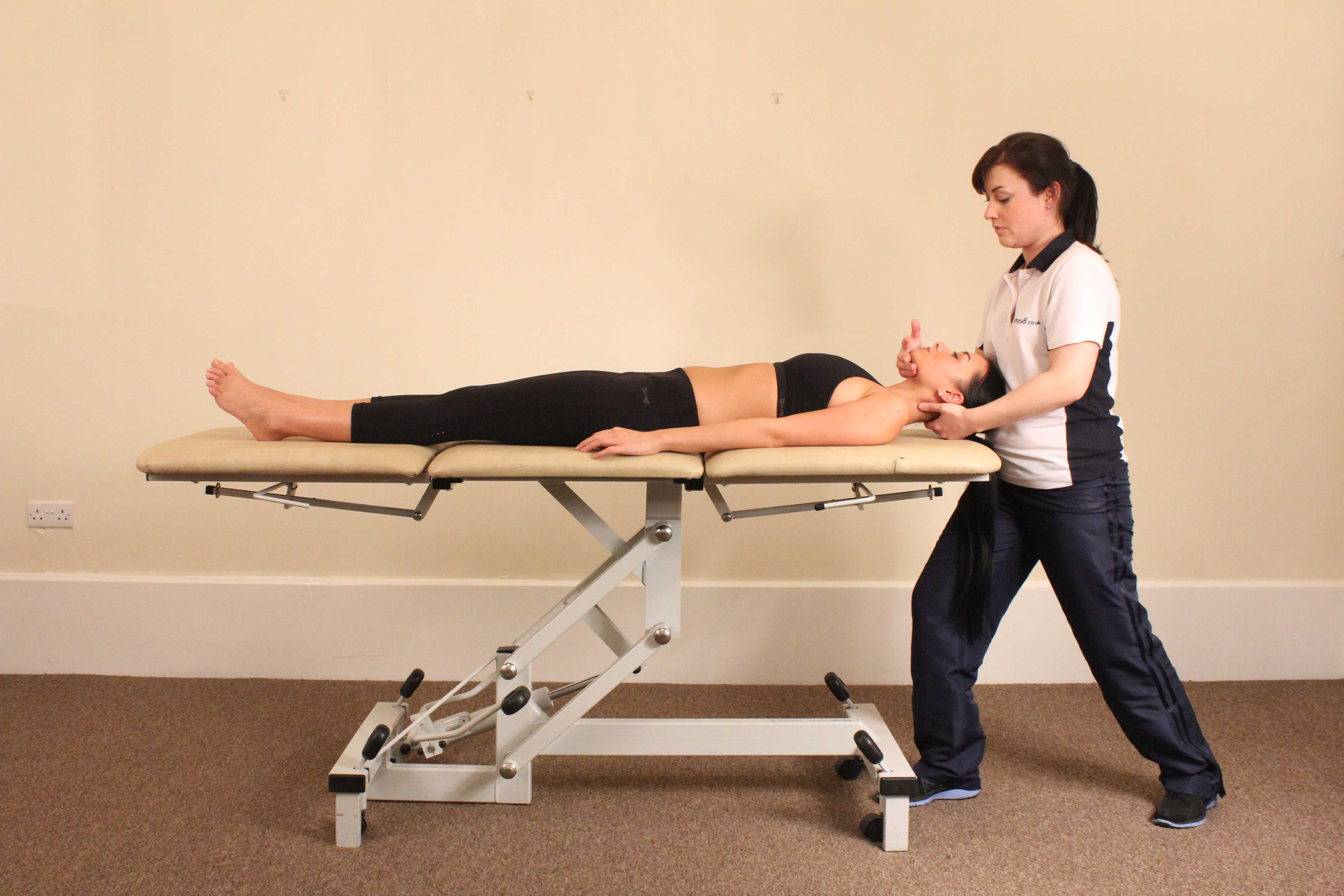 Passive stretches and mobilisations of the cervical spine and muscles of the neck to relieve pain and stiffness